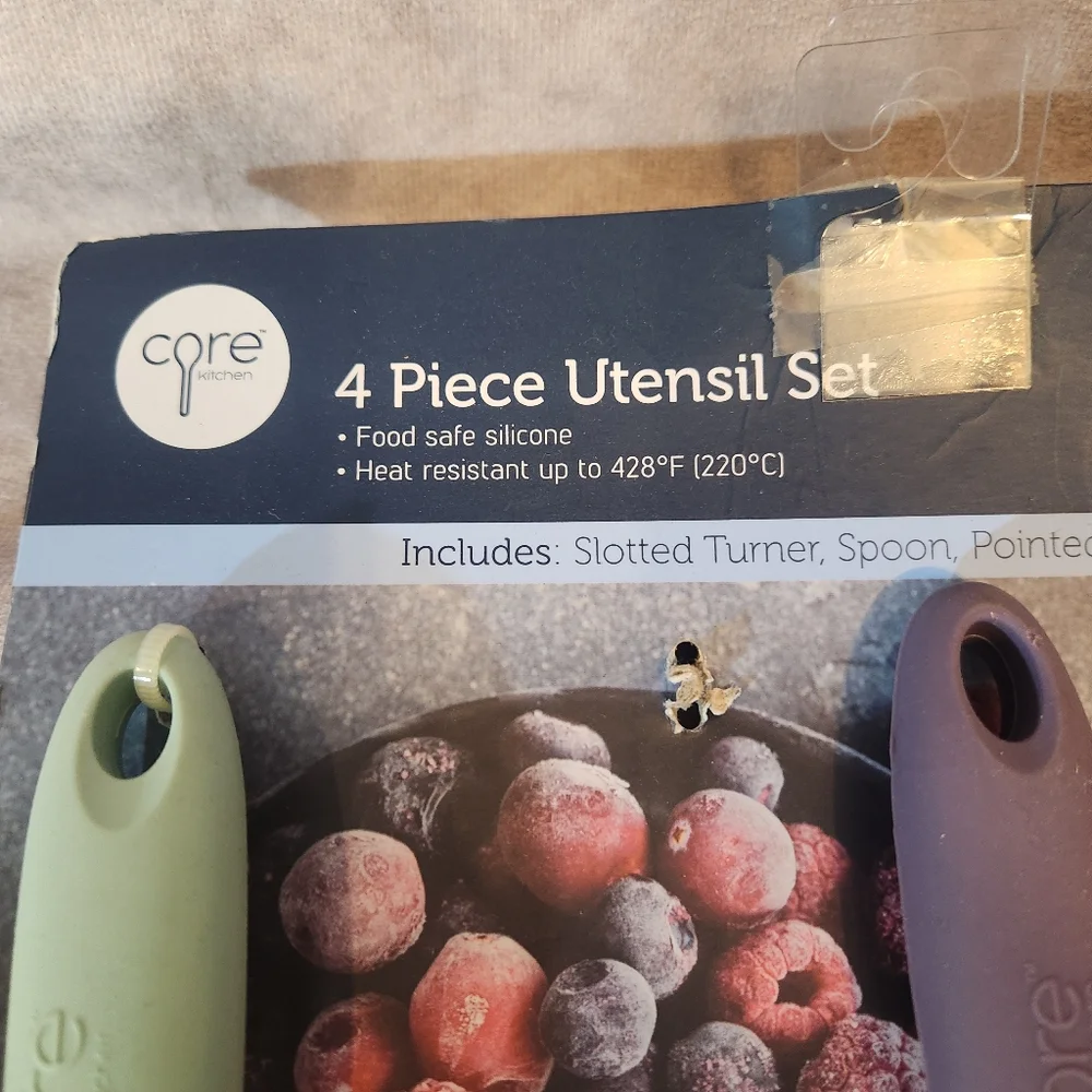 3-Piece Cooking Utensil Set in Green, Purple, and Red Core‎ Tools